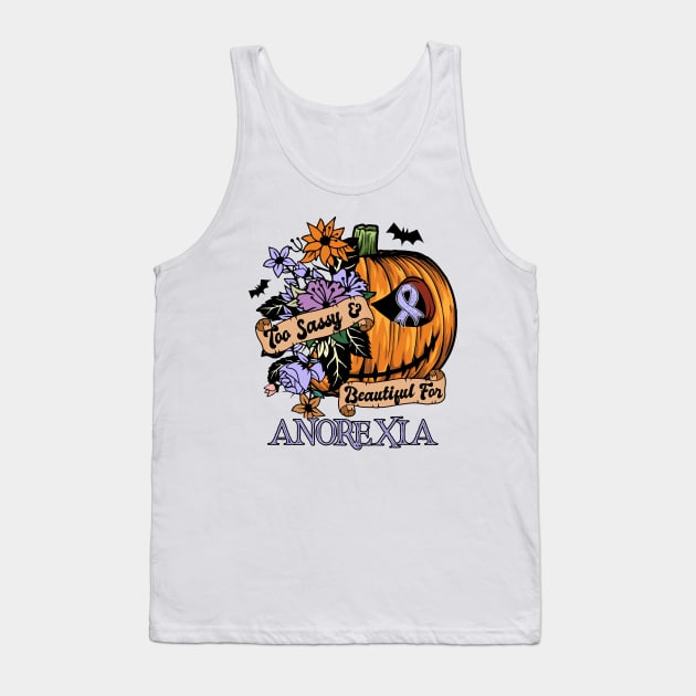 anorexia Awareness - retro halloween scary pumpkin head Tank Top by Lewis Swope